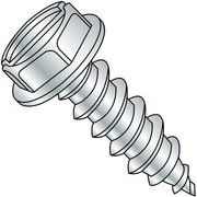 KANEBRIDGE Sheet Metal Screw, 3/8"-12 x 1 in, Zinc Baked Steel Hex Head Slotted Drive 3716ABSW